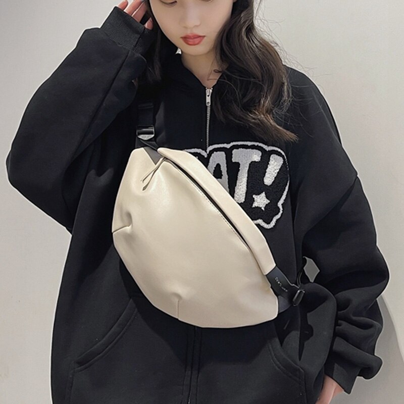 New Fashion Waist Bag Purse Sense of luxury Female Belt Bags  Leather Shoulder Crossbody Chest Bag UniWaist pack